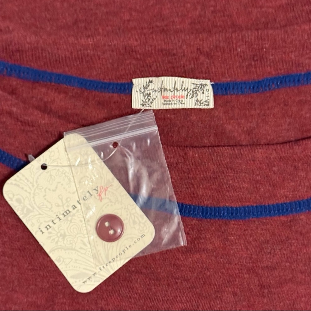 Free People Wild Ginger with Blue Trim Pajama Set Size Large Host Pick - Picture 15 of 16